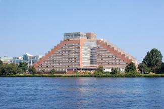 Hyatt Regency Boston/Cambridge, viewed from across the Charles River
